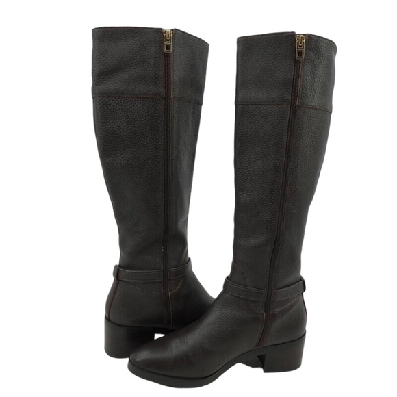 Coach 'Sullivan' Riding Women'sPebbled leather Boot, Size 8B, Brown - Picture 2 of 15